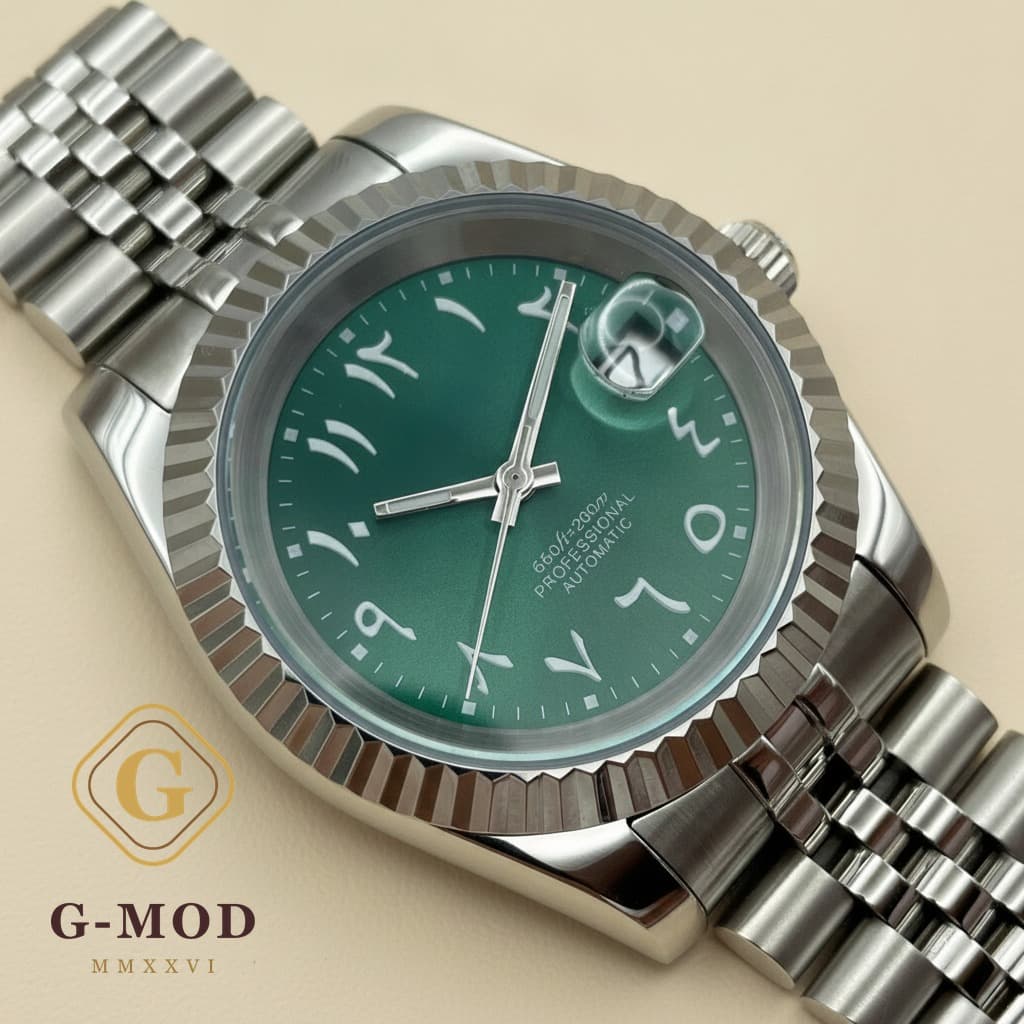 Arabic Dial Verte Index Blanc